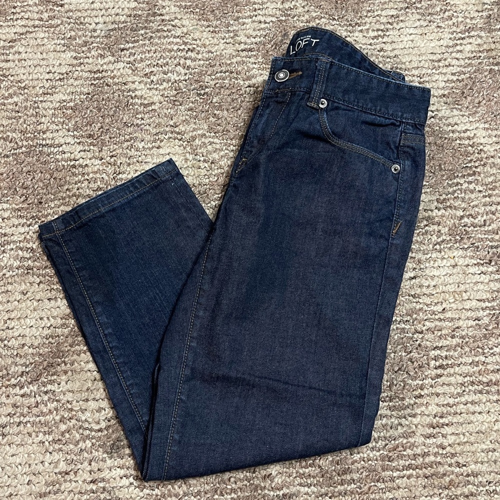 Ann Taylor Loft Curvy Crop Ankle Jeans - Picture 3 of 6